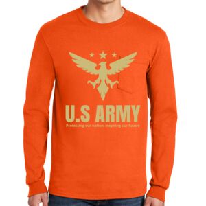 Gildan Ultra Cotton Long Sleeve T-Shirt with Pocket Thumbnail