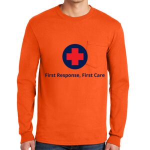 Gildan Ultra Cotton Long Sleeve T-Shirt with Pocket Thumbnail