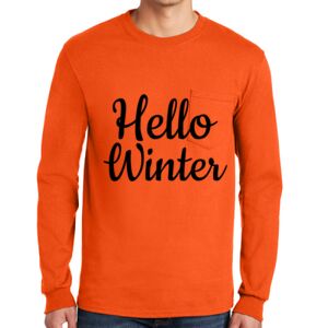 Gildan Ultra Cotton Long Sleeve T-Shirt with Pocket Thumbnail