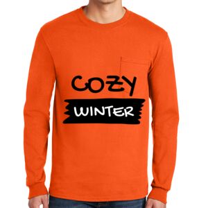 Gildan Ultra Cotton Long Sleeve T-Shirt with Pocket Thumbnail