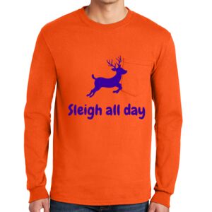 Gildan Ultra Cotton Long Sleeve T-Shirt with Pocket Thumbnail