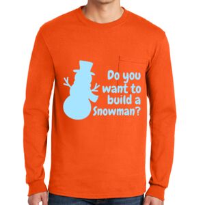 Gildan Ultra Cotton Long Sleeve T-Shirt with Pocket Thumbnail