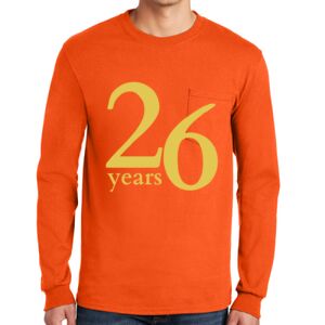 Gildan Ultra Cotton Long Sleeve T-Shirt with Pocket Thumbnail