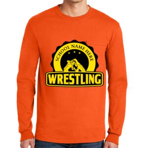 Gildan Ultra Cotton Long Sleeve T-Shirt with Pocket Thumbnail