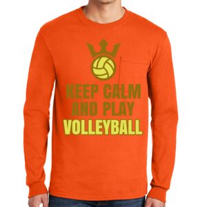 Gildan Ultra Cotton Long Sleeve T-Shirt with Pocket Thumbnail