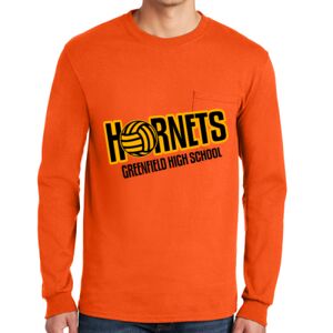 Gildan Ultra Cotton Long Sleeve T-Shirt with Pocket Thumbnail