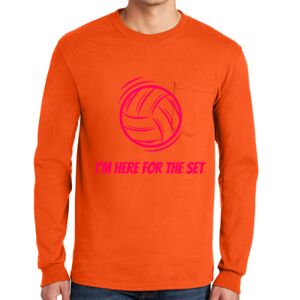 Gildan Ultra Cotton Long Sleeve T-Shirt with Pocket Thumbnail