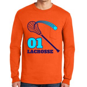 Gildan Ultra Cotton Long Sleeve T-Shirt with Pocket Thumbnail