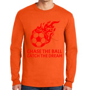 Gildan Ultra Cotton Long Sleeve T-Shirt with Pocket Thumbnail