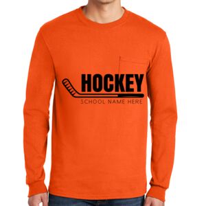 Gildan Ultra Cotton Long Sleeve T-Shirt with Pocket Thumbnail