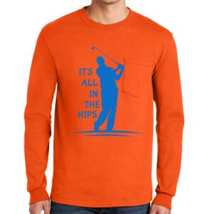 Gildan Ultra Cotton Long Sleeve T-Shirt with Pocket Thumbnail