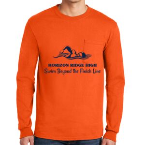 Gildan Ultra Cotton Long Sleeve T-Shirt with Pocket Thumbnail