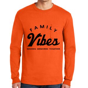 Gildan Ultra Cotton Long Sleeve T-Shirt with Pocket Thumbnail