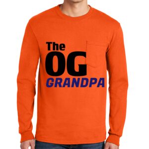 Gildan Ultra Cotton Long Sleeve T-Shirt with Pocket Thumbnail