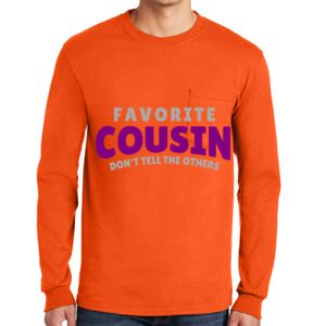 Gildan Ultra Cotton Long Sleeve T-Shirt with Pocket Thumbnail