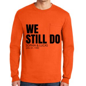 Gildan Ultra Cotton Long Sleeve T-Shirt with Pocket Thumbnail