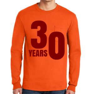 Gildan Ultra Cotton Long Sleeve T-Shirt with Pocket Thumbnail