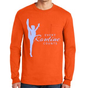 Gildan Ultra Cotton Long Sleeve T-Shirt with Pocket Thumbnail