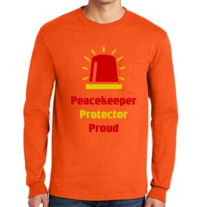Gildan Ultra Cotton Long Sleeve T-Shirt with Pocket Thumbnail