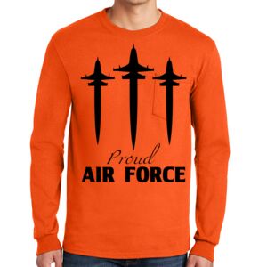 Gildan Ultra Cotton Long Sleeve T-Shirt with Pocket Thumbnail