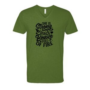 Next Level Fitted CVC V-Neck Tee Thumbnail