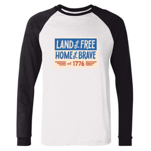 BELLA + CANVAS Long Sleeve Jersey Baseball Tee Thumbnail